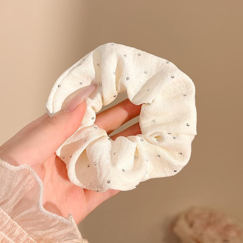 Anillo para el cabello de intestino grueso de gran tamaño coreano, bufanda cuadrada de alta calidad femenina, cuerda para el cabello, banda elástica y duradera, flor de viento perezosa