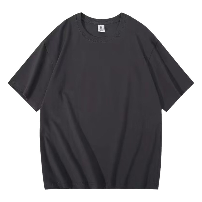 Camiseta de manga corta de algodón puro de 260g de peso pesado americano para hombres y mujeres Camiseta de fondo blanca suelta casual de verano