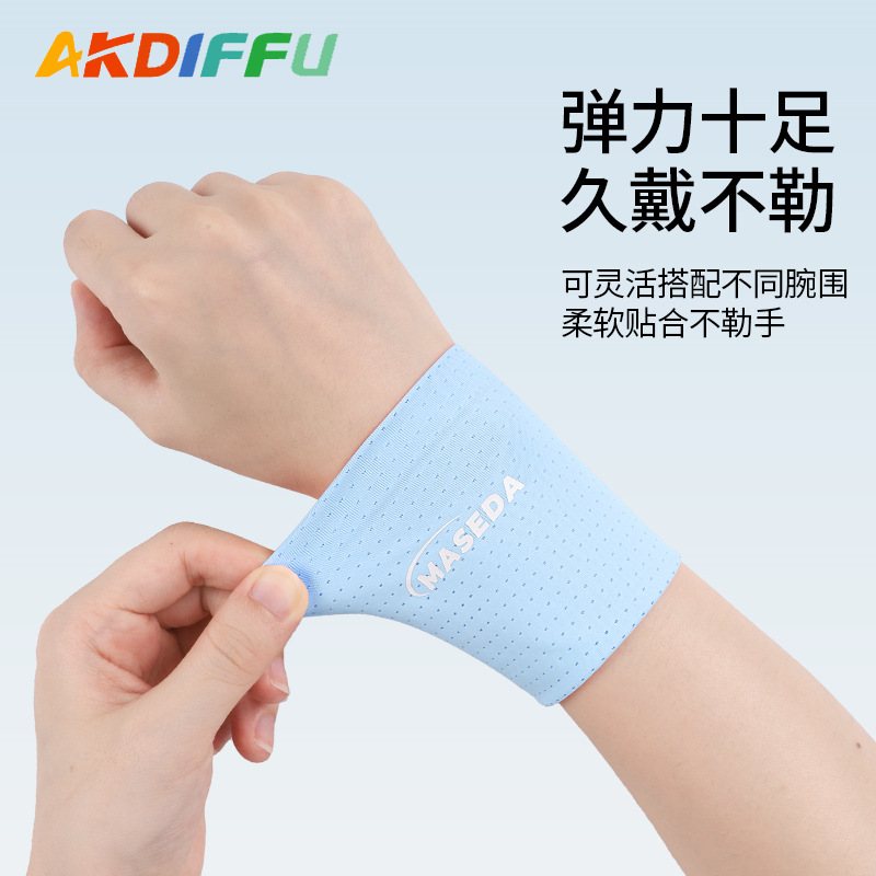Brazalete de sensación fría Brazalete deportivo de seda de hielo de verano Brazalete de sensación fría Muñeca de sensación fría para hombres y mujeres Cinturón de mano de fitness Cuidado fino que absorbe el sudor