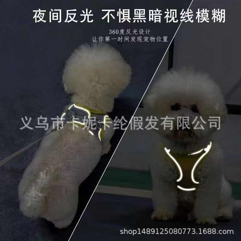 Cuerda para perros KANEKALON Cuerda de tracción de pecho reflectante Cuerda para perros Cuerda para gatos para perros pequeños