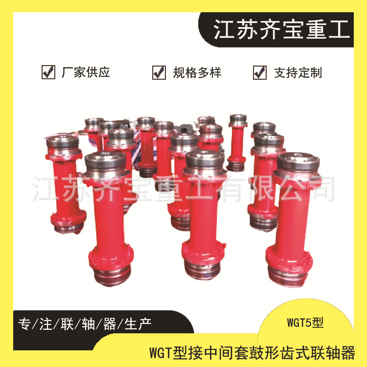 鼓形齿联轴器可非标制造长距离扭矩传递WGT5接种间套鼓形齿联轴器
