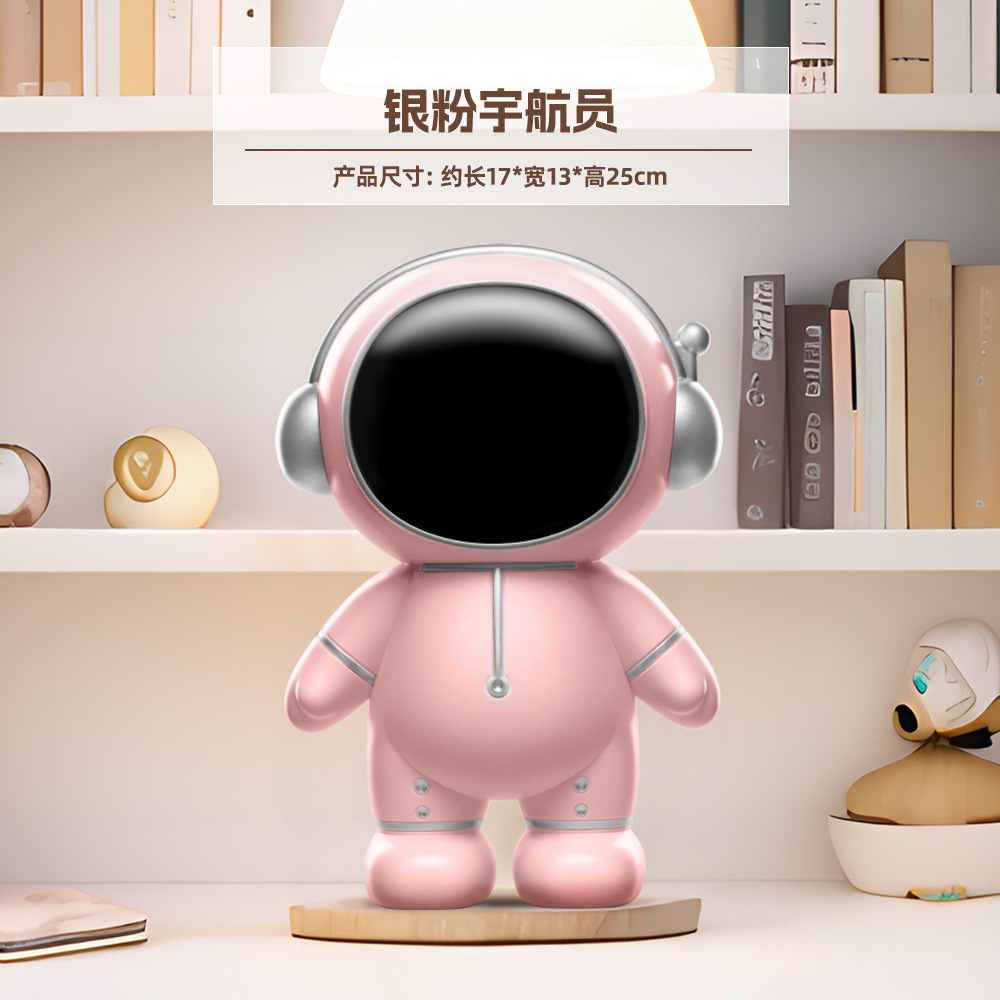 Alcancía juguete espacio luz astronauta clave alcancía de dibujos animados espacio muñeca noche luz escritorio Decoración
