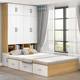 Tatami Bed Wardrobe Integrated Combination Desk Children's Bed Small Apartment Space-saving Multi-functional Full-set Tatami Bed