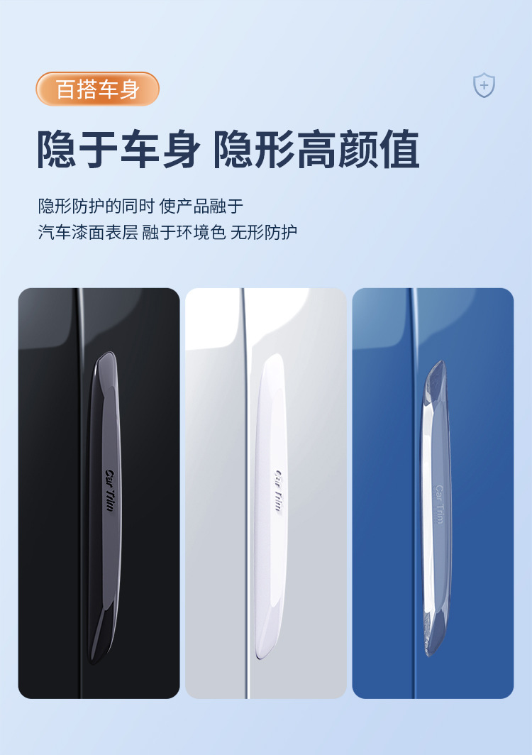 Anti-Scratch Adhesive Strip, Anti-Collision Strip, Thickened Decorative Anti-Slip Sticker, Handle Door Edge Invisible Protection, Transparent Car Door Protector, Dropshipping