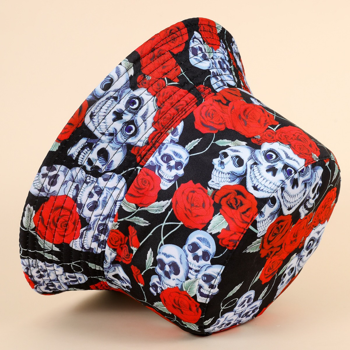 INS New Rose impreso sombrero de pescador para hombres y mujeres europeo y americano casual todo partido sombrero de sol sombrero de lavabo al aire libre
