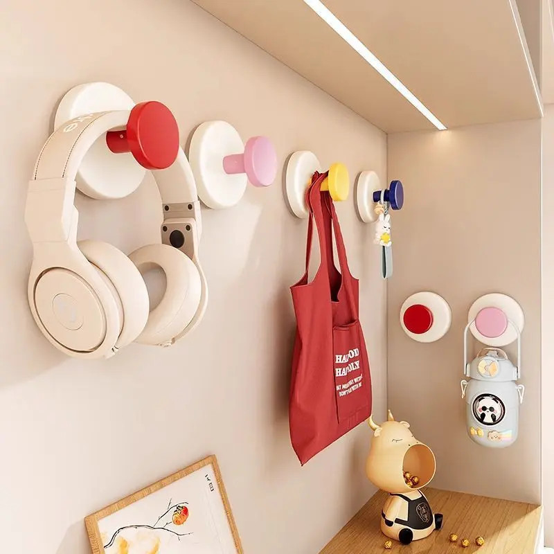 Dopamine Door Hook No-Drill Clothes Rack Entryway Creative Wall-Mounted High-End Storage Rack Clothes Hook