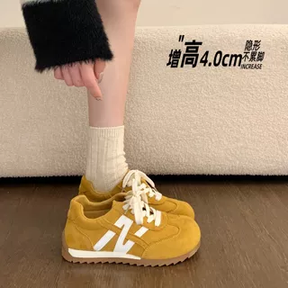 厚底德训鞋女款2026年春秋新款休闲百搭阿甘鞋运动软底鞋子女款
