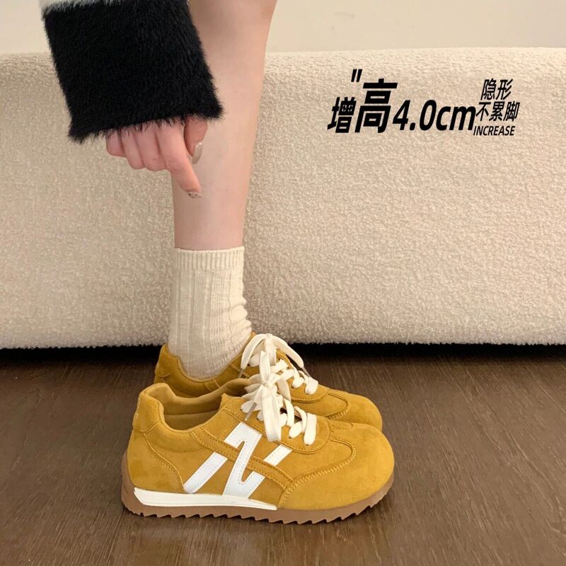 Women's thick-soled German training shoes, 2026 spring and autumn new casual versatile Forrest Gump shoes, women's soft-soled sports shoes Women's thick-soled German training shoes, 2026 spring and autumn new casual versatile Forrest Gump shoes, women's soft-soled sports shoes