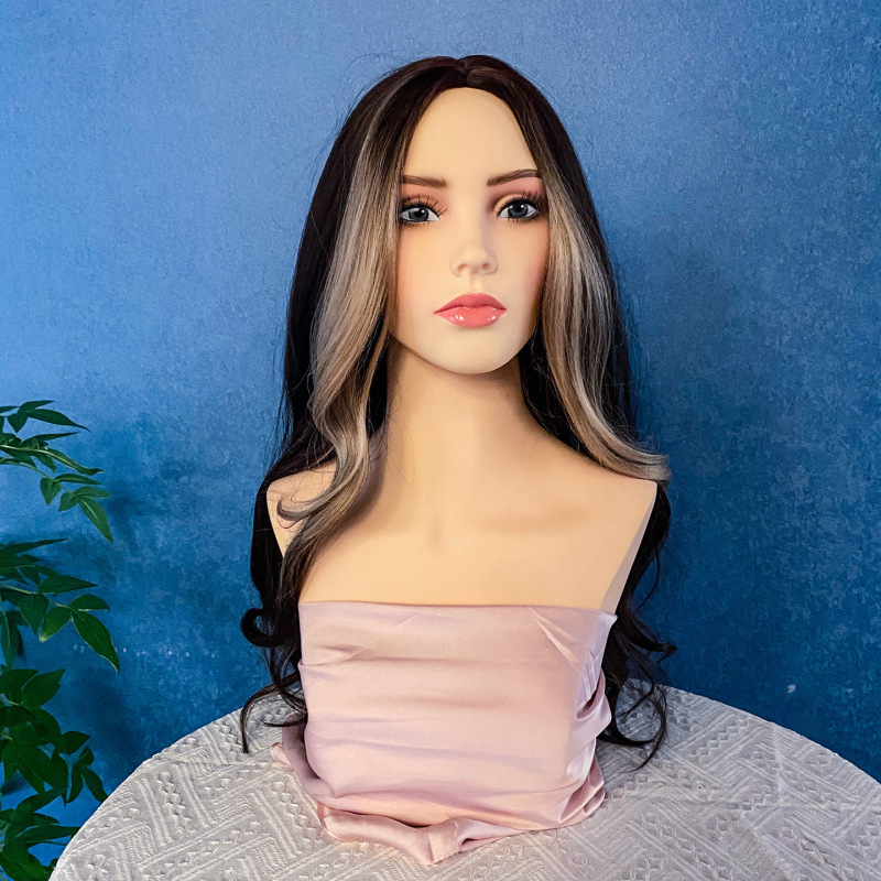 新商品欧米の白人の半身のかつらはモデルの肩の道具のモデルの頭を展示します。|undefined