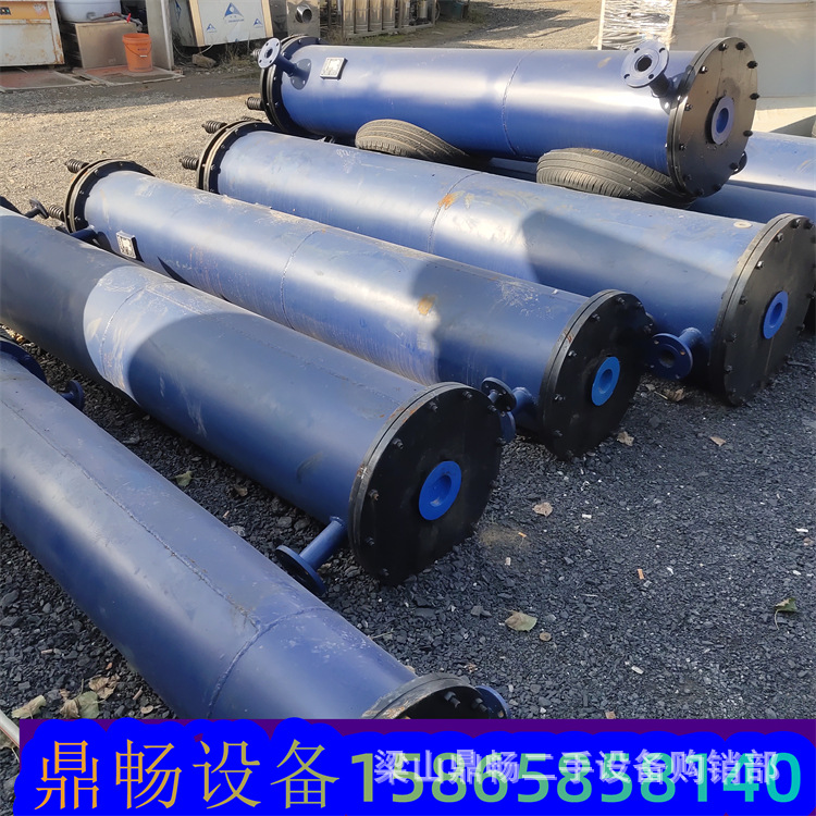 二手防腐石墨块换热设备 二手卧式石墨冷凝器 二手列管式冷凝器