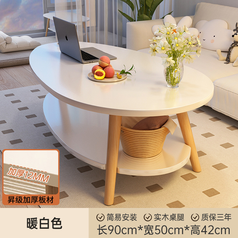 Mesa de centro, sala de estar, hogar, mesa de apartamento pequeño, habitación de alquiler simple, 2025, nueva mesa de té redonda simple