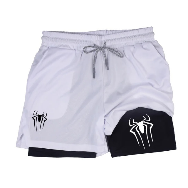 Y2K Performance Shorts Men's Spider Print Gym Casual Sports Compression Shorts Workout Running Mesh 2-in-1 Y2K Performance Shorts Men's Spider Print Gym Casual Sports Compression Shorts Workout Running Mesh 2-in-1
