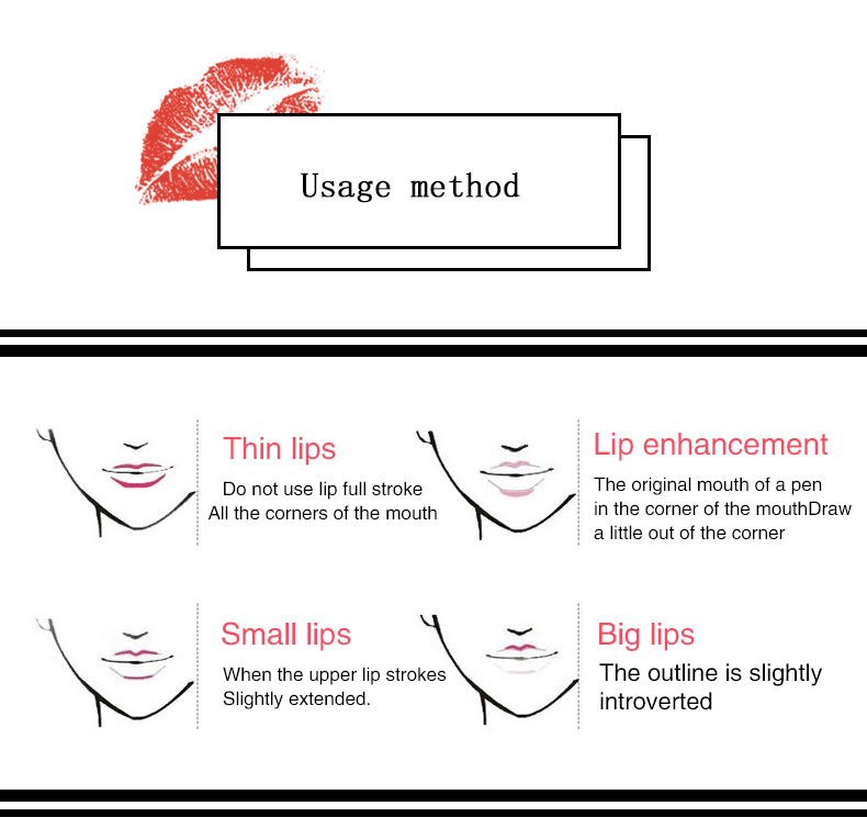 VIBELY European and American export matte non-stick cup lip liner lipstick 12-color line lip liner makeup cross-border wholesale undefined