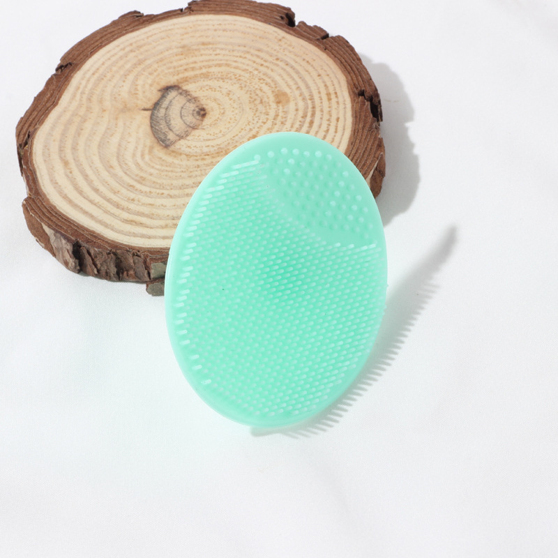 Cepillo de silicona para bebés, masaje facial y de champú, cepillo suave para limpieza y eliminación de suciedad