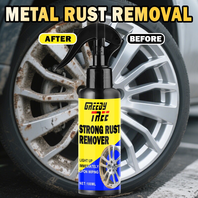Metal Rust Remover, a Magic Tool for Removing Rust from Parts, with a Neutral and Environmentally Friendly Formula, Rust Removal and Anti-Rust Two-In-One, Restores the Metallic Shine Metal Rust Remover, a Magic Tool for Removing Rust from Parts, with a Neutral and Environmentally Friendly Formula, Rust Removal and Anti-Rust Two-In-One, Restores the Metallic Shine