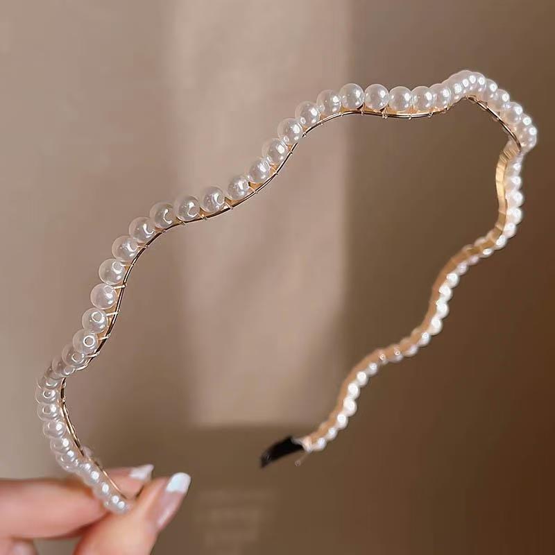 Europa y los Estados Unidos imitación de perlas de cabello retrógrado francés de verano de alto nivel sensación de cabello de la mujer nueva super inmortal lavado de la cara adornamiento para el cabello image 43