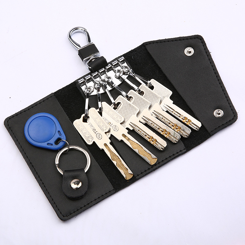 Wholesale Genuine Leather Car Key Holder Manufacturer, Unisex Keychain Large Capacity Pocket Organizer YSB-01SX