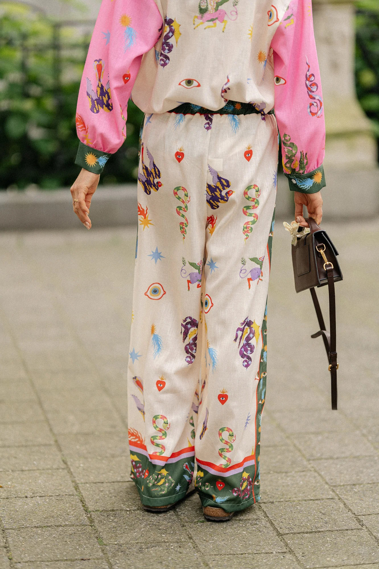Casual, Vacation Style Holiday Women's Casual Vacation Animal Abstract Polyester Printing Pocket Pant Co-ord Set Pants Sets