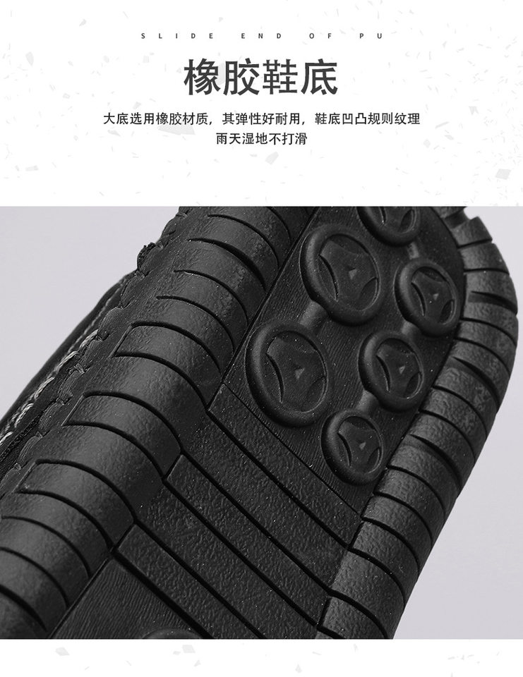 Giày lười nam da bò khâu thủ công cổ thấp mũi tròn, đế bằng — 9914 kaki, 9914 màu đen, 9914 nâu sẫm, Màu xám 9914 chi tiết 8