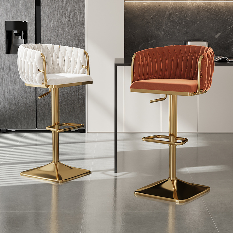Silla de bar giratoria alta, silla de bar con envío gratuito, silla de bar de alta gama, delante, silla alta de moda, taburete de bar image 1