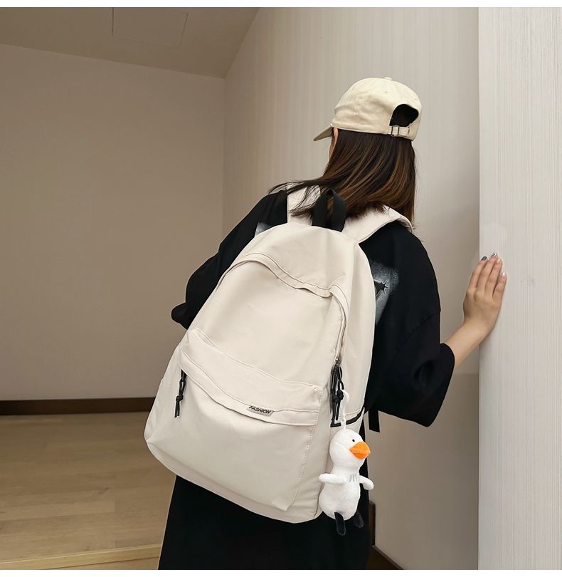 Men's Backpack Simple Large Capacity Travel Backpack Women's Casual Japanese Style Middle School High School College Student School Bag