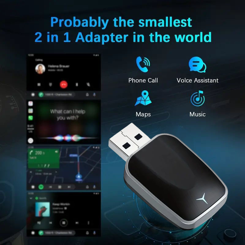 Hot-selling carplay box, wired to wireless adapter, Android Auto car connectivity box, wireless carplay