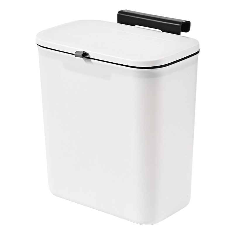Wall-mounted trash can household high-value plastic toilet with lid large hanging office kitchen trash can