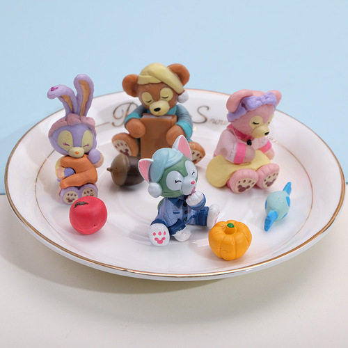 Sleeping Duffy Star Dew Rabbit Individual Set Doll Handmade DIY Accessories Keychain Patch Necklace Light Accessories
