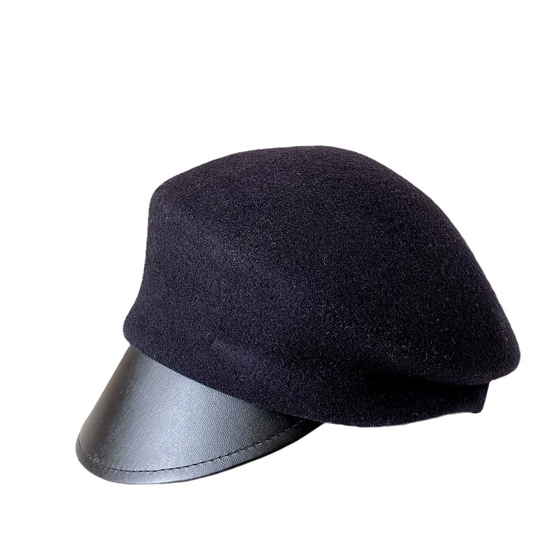 Demi-season woolen keep warm retro cap