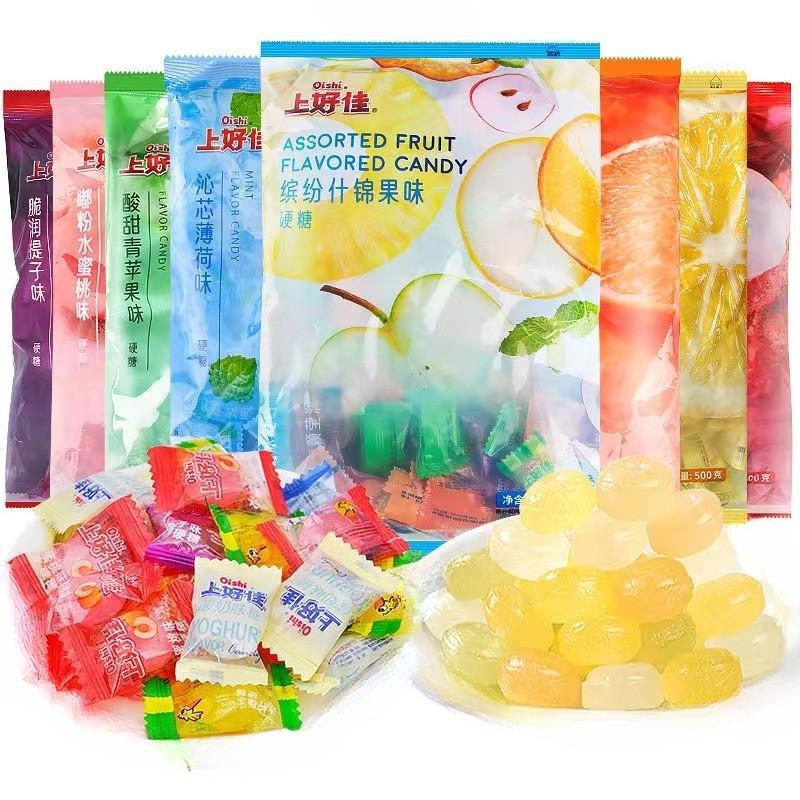 水果糖上好佳薄荷糖硬糖100g多种口味水果硬糖休闲儿童零食糖果批
