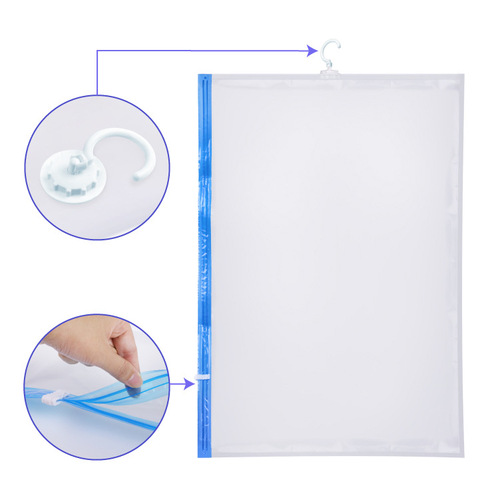 Hook-style vacuum suction compression bag storage bag, transparent large size, thick dustproof bag, clothing organizer, dust cover