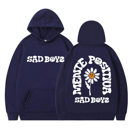 2025 Hooded Sweatshirt European and American Sad Bo Street Trend Fashion Casual Men and Women's Hooded Sweatshirt