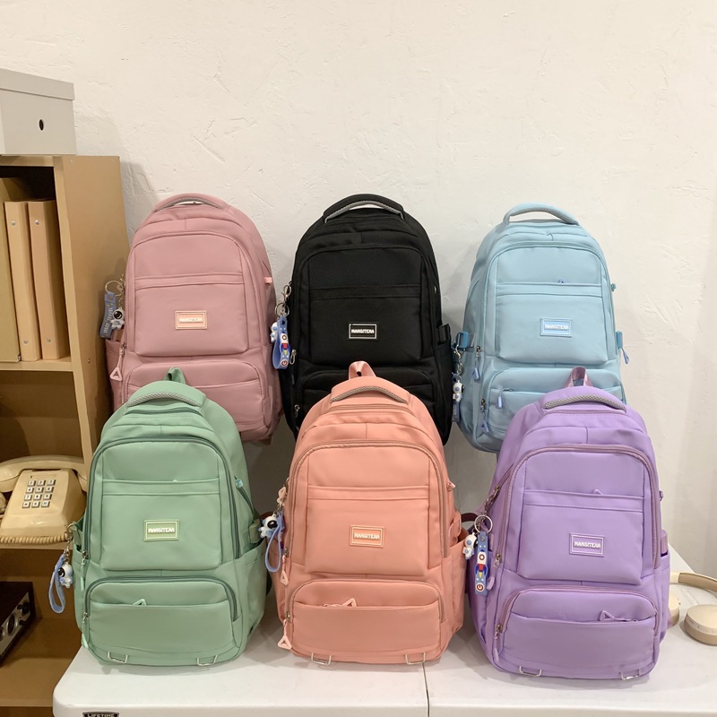书包女生2025新款大容量黑色双肩包初中高中生中学生女休闲背包