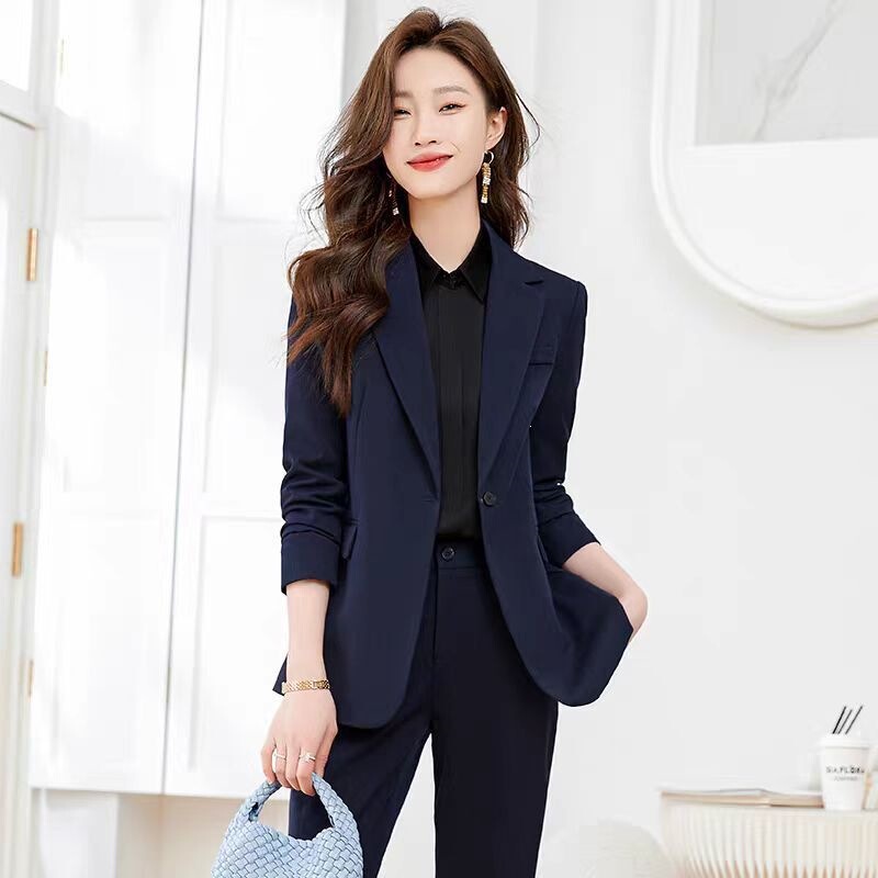 High-end women's suit set for spring, autumn, and winter, slim-fit, new style, professional and elegant, goddess-style workwear blazer