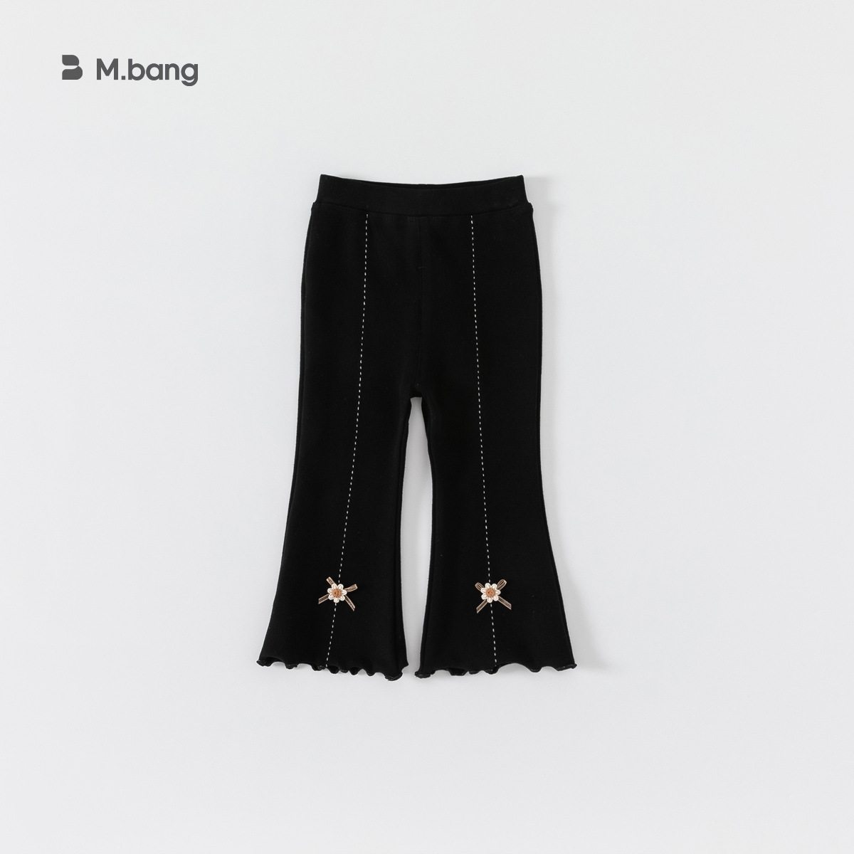 Youbao ropa para niños niña versión coreana de las polainas de las niñas de punto elástico primavera y otoño pantalones para niños pantalones acampanados QK22085