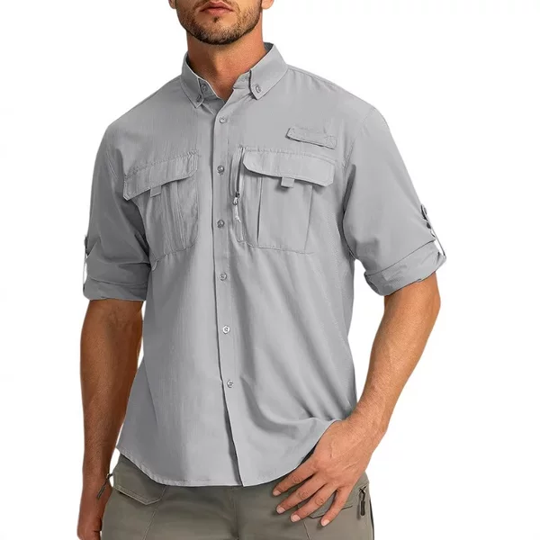 2026 Cross-Border Outdoor Workwear Breathable Shirt Mountaineering Tactical Men's Shirt Adventure Fishing Sun Protection Quick-Drying Shirt