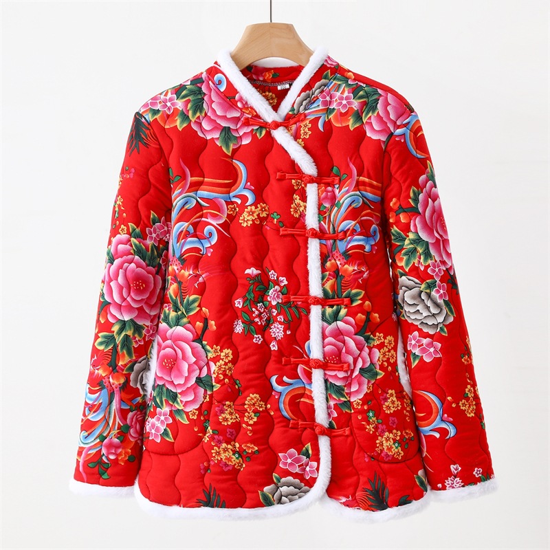 붉은 큰 꽃 퀼트 플레이트 버클