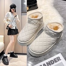 防水棉鞋女女鞋子雪地靴女防滑短靴加绒保暖冬季加厚新款2025外穿