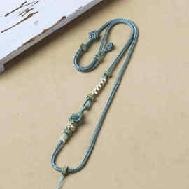 项链纯手工编织绳子挂链段染毛衣链八股高端精品结吊坠挂绳挂绳