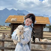 新款藏族藏服少女旅拍服装摄影爆款西藏民族云南丽江写真藏袍服饰