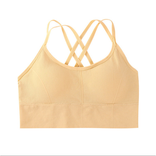 Cross-border summer crossover beauty back undergarment women's chest pad one-piece backless bralette strapless push-up bralette outerwear wrap top