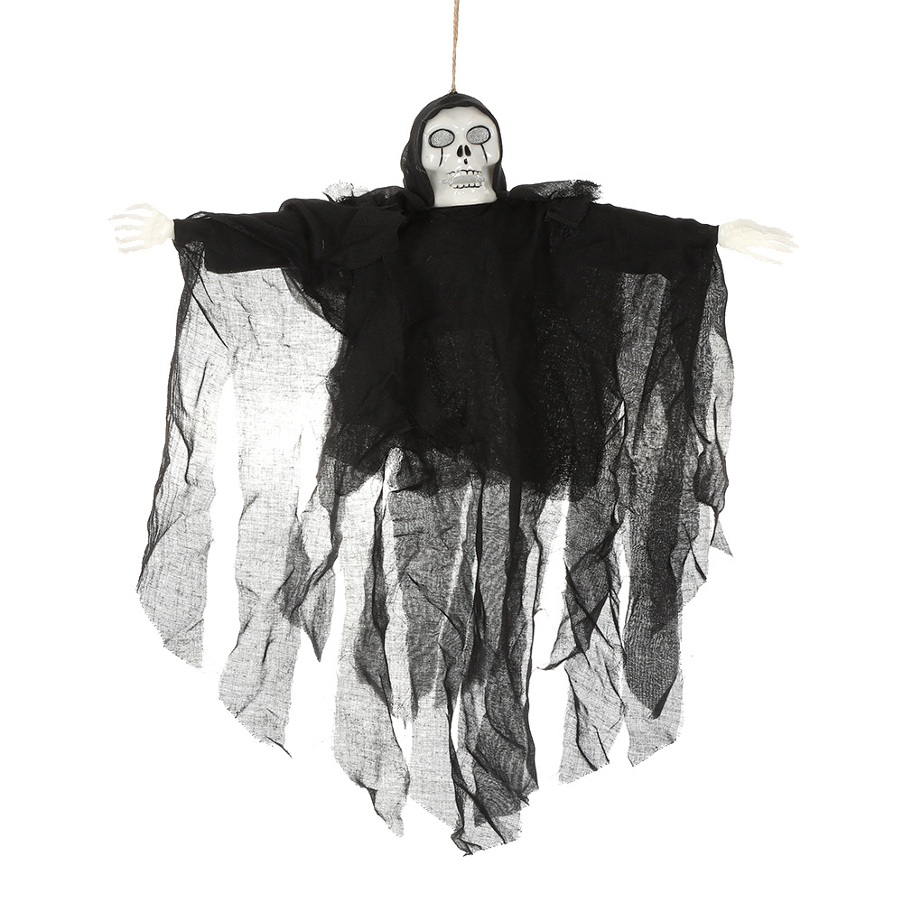 Halloween transfronterizo, fantasmas colgantes, resplandor, sonido eléctrico, dioses de la muerte, adornos de calavera, bares de casas embrujadas, accesorios de decoración de fiestas