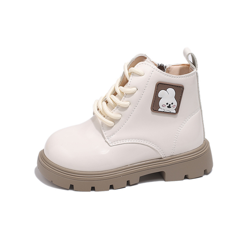 Botas curtas estilo britânico para meninos e meninas, moda infantil 2024, versátil, primavera e outono_voghion.com