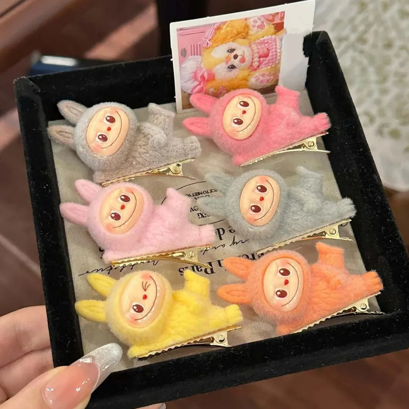 バブルマート周辺小型人形ラブブヘアピンかわいいガーリーハートサイド前髪クリップカモノハシクリップヘアアクセサリー女性用|undefined
