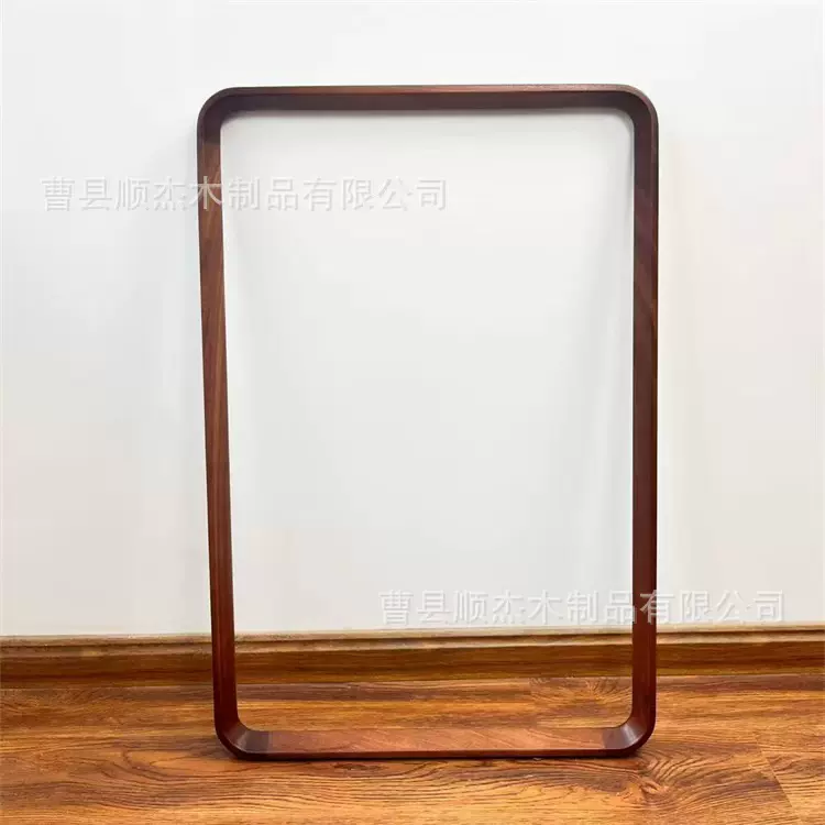跨境木质浴室镜框架长方形书法裱框挂墙画框圆角国画框装饰框架