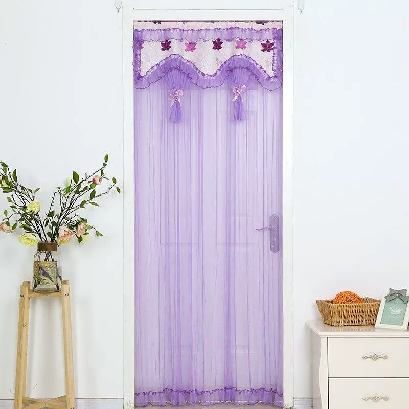 Кружевная занавеска на липучке для спальни антимоскитный песок дверная занавеска кружевная занавеска летняя Бытовая дверная занавеска бесплатная самоклеющаяся