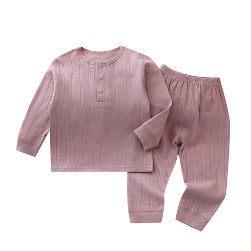 Baby pure cotton Category A autumn shirt and pants	Children's warm indoor set for boys and girls spring and winter separate sleepwear