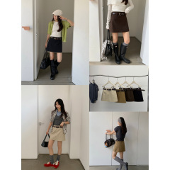 ICC MIU系美学！简约高智感A字显瘦休闲半身裙短款秋季新款0796