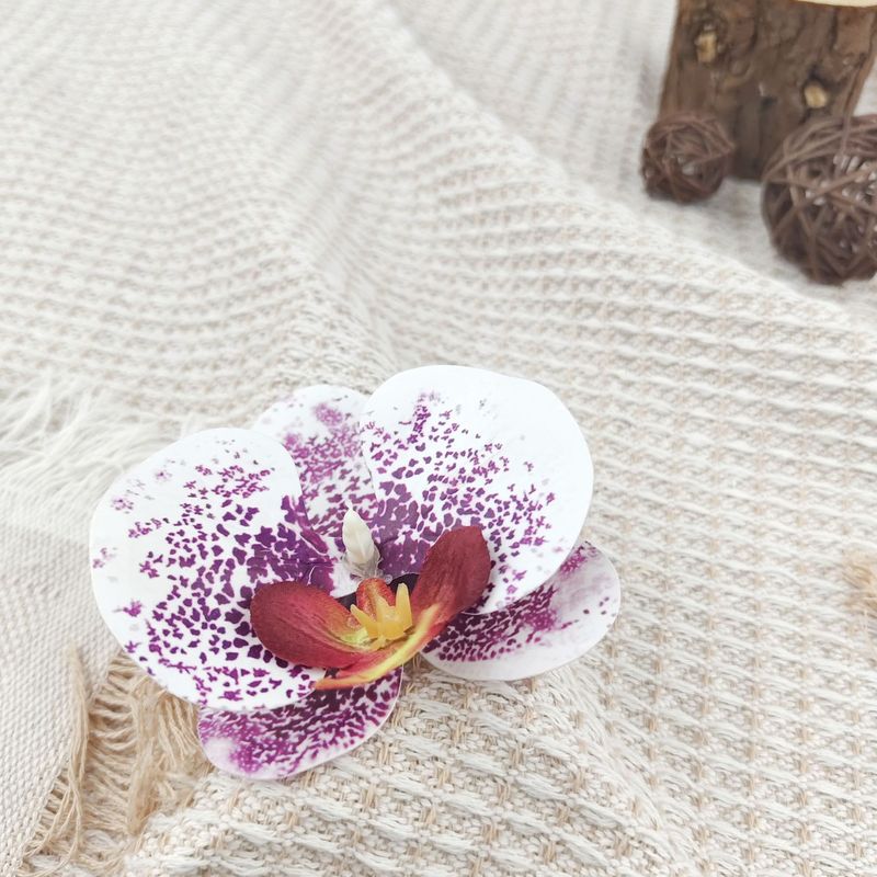 胡蝶蘭の花の頭のかんざしの花のカチューシャの髪飾りの服の靴の装飾の材料の部品のシミュレーションの花の頭の花|undefined
