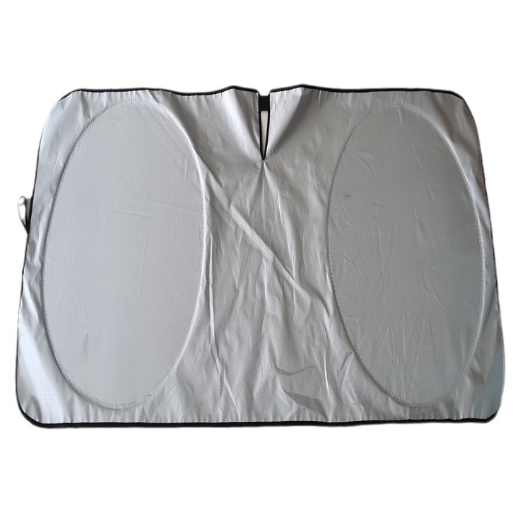Auto titanio plata abertura protector solar aislamiento solar cortina de sombra completa puede agregar logotipo de fábrica cabello recto